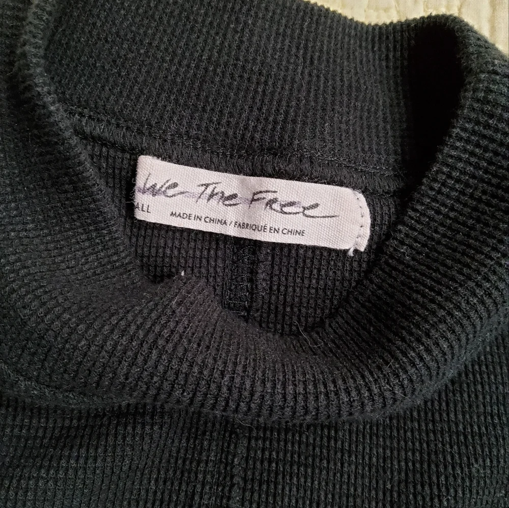 Free People Gorgeous Thermal Cuff Top Long Sleeve Size S